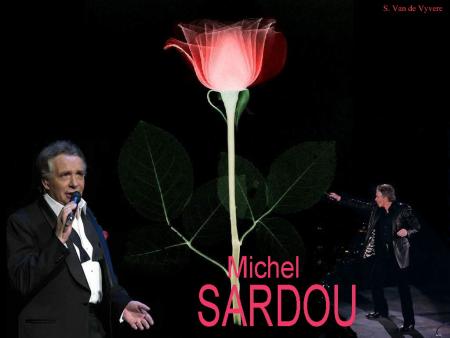 Michel Sardou:en Concert:avc belle Fleur au milieu:BIEN BELLE PHOTO��